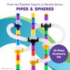 Marble Genius Marble Run Pipe & Sphere Accessory Add-on Set - 10 Pcs Total (4 Pipes, a Ramp, 5 Spheres), Alternating, Straight, & Tubes for Creating Exciting Mazes, Tracks, Runs, and Races view 2
