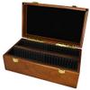 Certified Wood Teak Finish Fifty-Coin Storage/Display Box for PCGS/NGC/Premier/Ursae Minoris Holders view 1