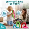 BUNMO Pop Tubes - Sensory Toys - Fidget Toys - Imaginative Play & Stimulating Creative Learning - Hours of Fun for Kids - Tons of Ways to Play - Non-Mouthable Toy 3+ - 8 Pack Large view 2