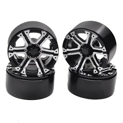 4pcs 6 Spoke Beadlock Alloy 1.9 Wheels Rims for 1:10 RC Crawlers SCX10 CC01