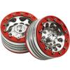 4Pcs 1.9" Aluminum Beadlock Ring Wheel Rims for 1/10 RC Axial SCX10 CC01 D90 D110, Red view 3