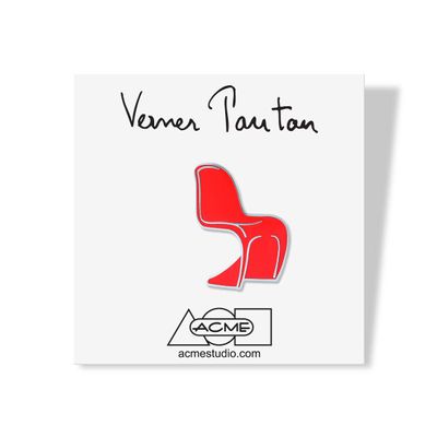 Acme JVP07P2 Lapel Pin, Pantone Chair, Red