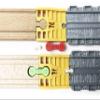 TrainLab Adapters Compatible with Thomas Take-n-Play to Wooden Railway Train Track Adapters with Dog Bones (Gold) view 2