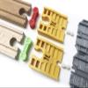 TrainLab Adapters Compatible with Thomas Take-n-Play to Wooden Railway Train Track Adapters with Dog Bones (Gold) view 3