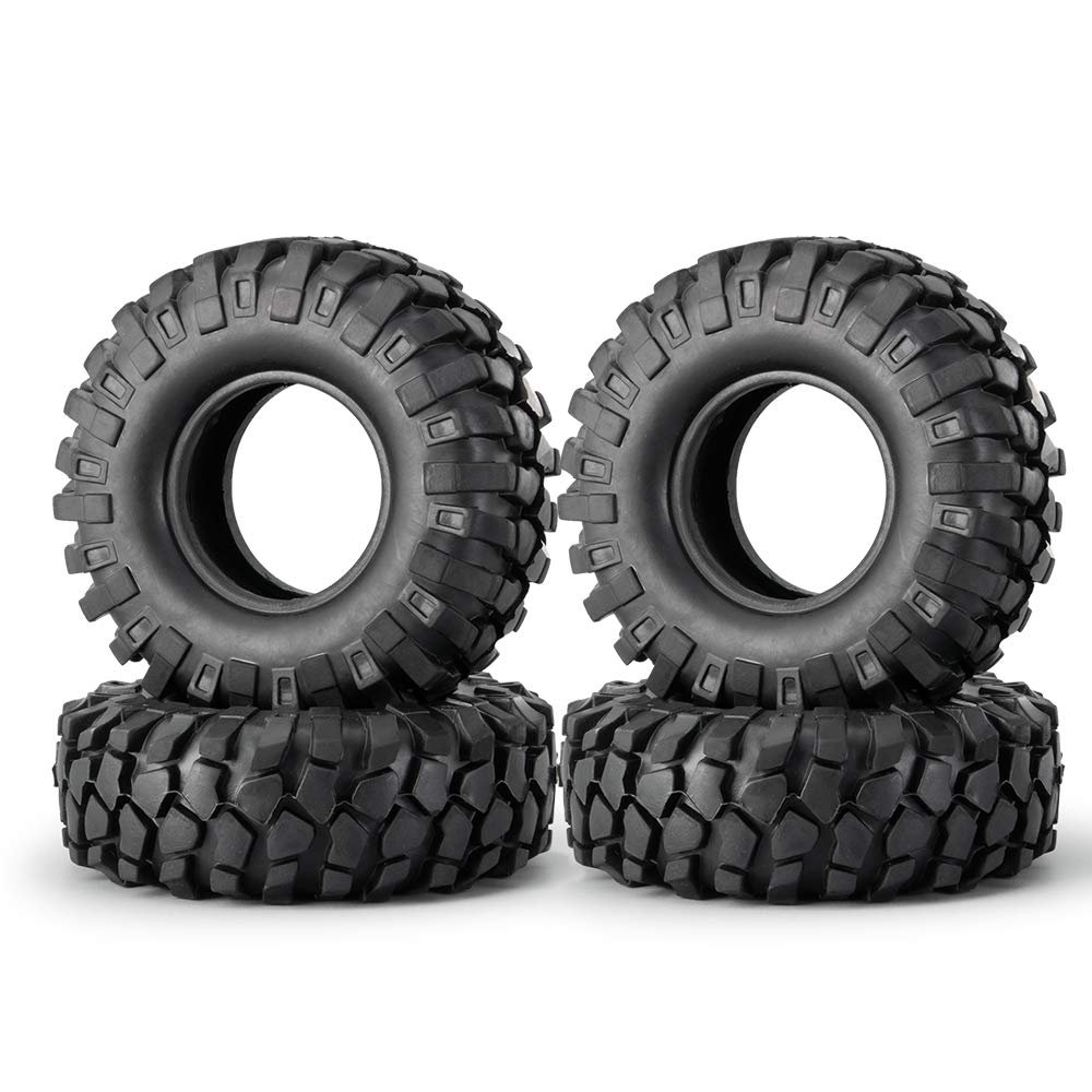 4pcs 1.9" Rubber Tires Racing Tyre 108mm for 1/10 SCX10 CC01 F350 Truck RC Crawler Cars