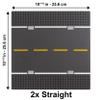 Apostrophe Games Road Baseplate  Premium Building Blocks Base Plates Compatible with All Major Brands  6pcs Baseplate Gray with Road Design  Straight, Curve, Crossroad, T-Junction view 4