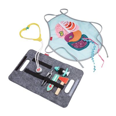 Fisher-Price Preschool Toy Patient and Doctor Set, 7-Piece Dress Up Kit for Medical Pretend Play Kids Ages 3+ Years