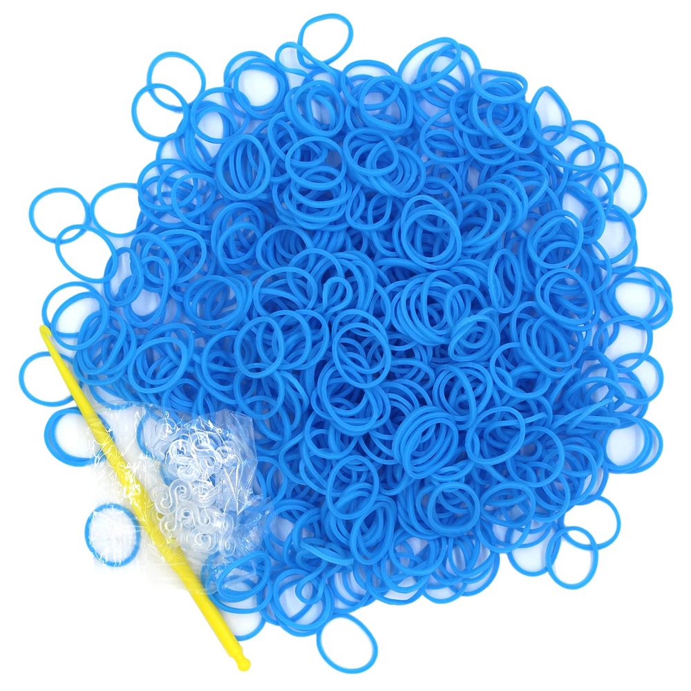 3000PCS Loom Rubber Bands Kit with 75 Clips,5 Hooks, Premium Bracelet Making Kit for Kids Weaving DIY Crafting Gift(Blue)