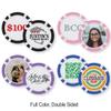 Custom 8 Stripe Poker Chips with Your Photo, Logo or Design - 100 Qty. view 2
