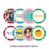 Custom 8 Stripe Poker Chips with Your Photo, Logo or Design - 100 Qty. view 3