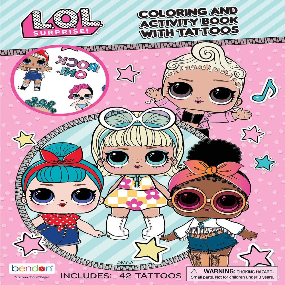 Coloring and Activity Book with Tattoos