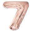 DalvayDelights (1) 34" Number Rose Gold Girl Birthday Party Mylar Balloon (Number 7) view 1