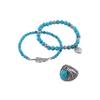 S. Michael Designs Stainless Steel Howlite 7-1/2" Inch Bracelets & Ring Set (6) view 4