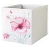 MintShake Hand-painted Custom for IKEA Drona Storage Box Bin Expedit/Kallax Insert for nursery, playroom or office (Poppy Flower) view 1