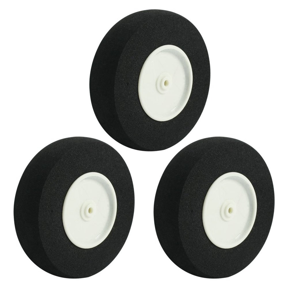 Aexit 3pcs RC Electrical equipment Airplane DIY Assembly Part Super Light Sponge Wheel 65mmx18mm
