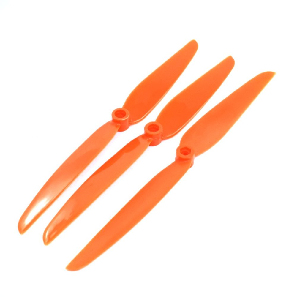 Aexit 3Pcs EP-7035 Electrical equipment 7035 2 Vanes Propeller Prop Orange for RC Helicopter