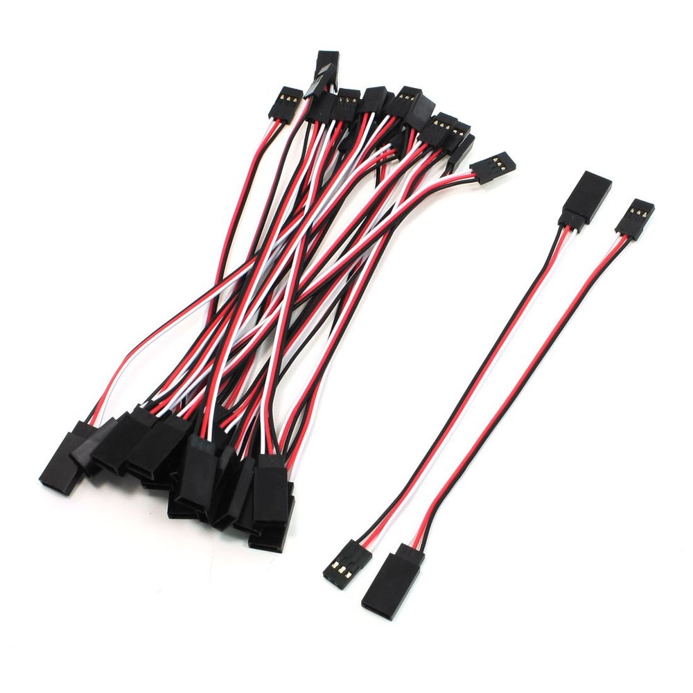 Aexit 20 Pcs Electrical equipment Remote Control Female to Male Servo Extension Cable Lead