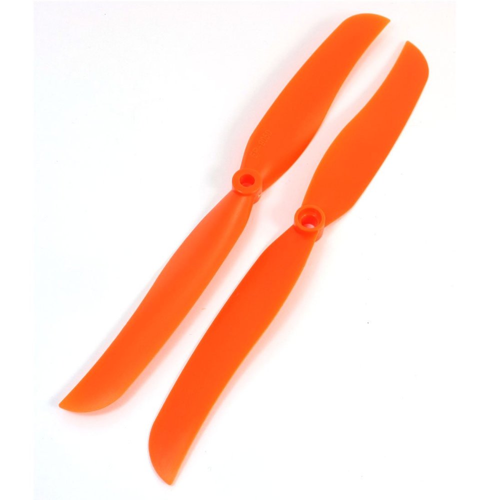 Aexit 2pcs EP-9050 Electrical equipment 2 Vane RC Airplane Propeller Prop w Adapter Ring Orange