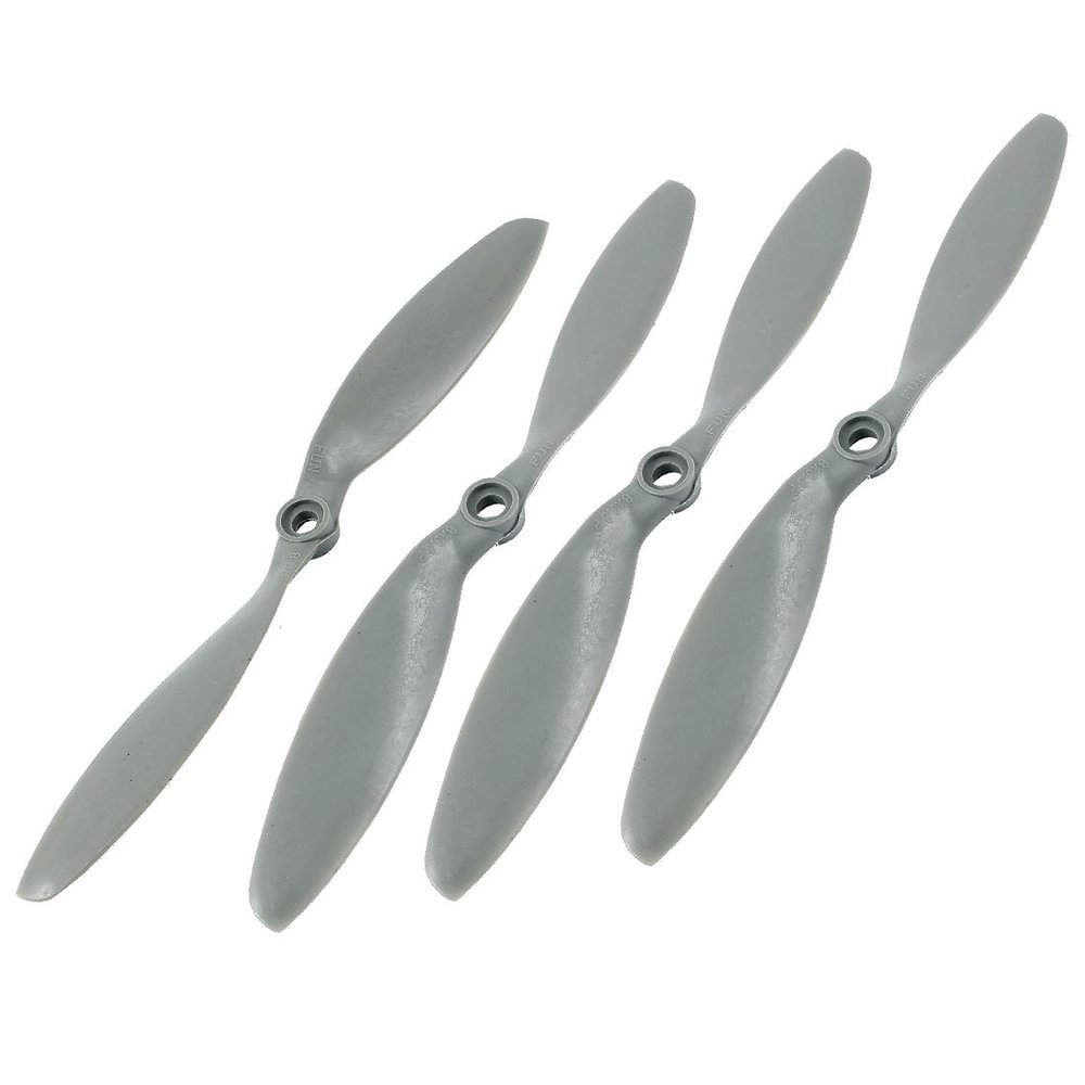 Aexit 2 Pair Electrical equipment 8038 8x3.8 2-Vane CW CCW Propeller Gray for RC Model Aircraft