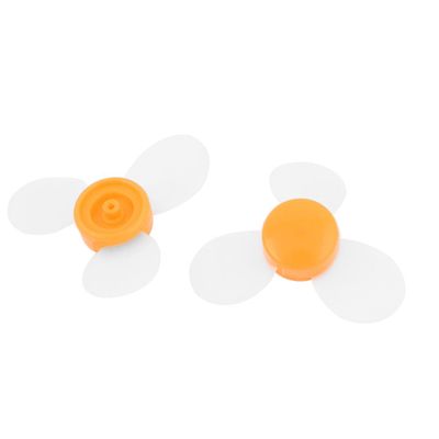 Aexit 2 Pcs Electrical equipment Fan Style Brushless Motor 3 Vanes DIY RC Boat Airplane Propeller Yellow