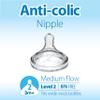 Dr. Browns Natural Flow Level 2 Wide-Neck Baby Bottle Silicone Nipple, Medium Flow, 3m+, 100% Silicone Bottle Nipple, 6 Pack view 2