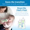 Dr. Browns Natural Flow Level 2 Wide-Neck Baby Bottle Silicone Nipple, Medium Flow, 3m+, 100% Silicone Bottle Nipple, 6 Pack view 3