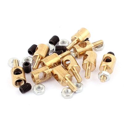 Aexit 10pcs 5mm Electrical equipment x 3mm Pushrod Linkage Stopper Metal for RC Model w Nuts