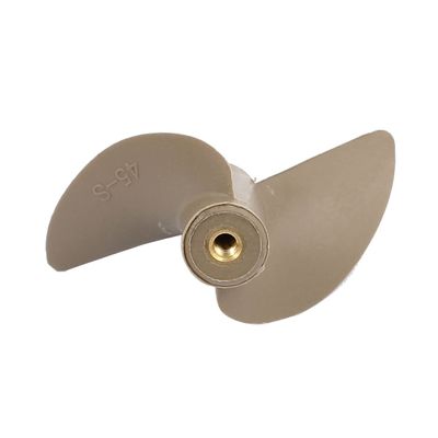 Aexit 1 Pcs Electrical equipment M3 x 31.5 x 45mm Left 2-Vane Rotating RC Boat Prop Propeller Brown