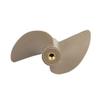 Aexit 1 Pcs Electrical equipment M3 x 31.5 x 45mm Left 2-Vane Rotating RC Boat Prop Propeller Brown view 1