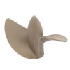 Aexit 1 Pcs Electrical equipment M3 x 31.5 x 45mm Left 2-Vane Rotating RC Boat Prop Propeller Brown view 2
