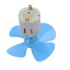 Aexit DC 5V Electrical equipment 2000RPM Large Torque Motor 4 Vanes 56mm Dia Propeller Blue for RC Model view 3