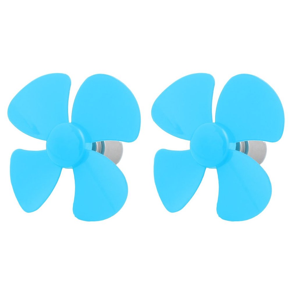 Aexit 2Pcs DC Electrical equipment 1.5V 2000RPM High Torque Motor 4 Vanes 80mm Dia Plastic Propeller Blue