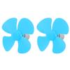 Aexit 2Pcs DC Electrical equipment 1.5V 2000RPM High Torque Motor 4 Vanes 80mm Dia Plastic Propeller Blue view 1