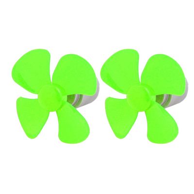 Aexit 2pcs DC Electrical equipment 3V 0.13A 17200RPM Green Strong Force Motor 4 Vanes 56mm Dia Propeller for RC Aircraft
