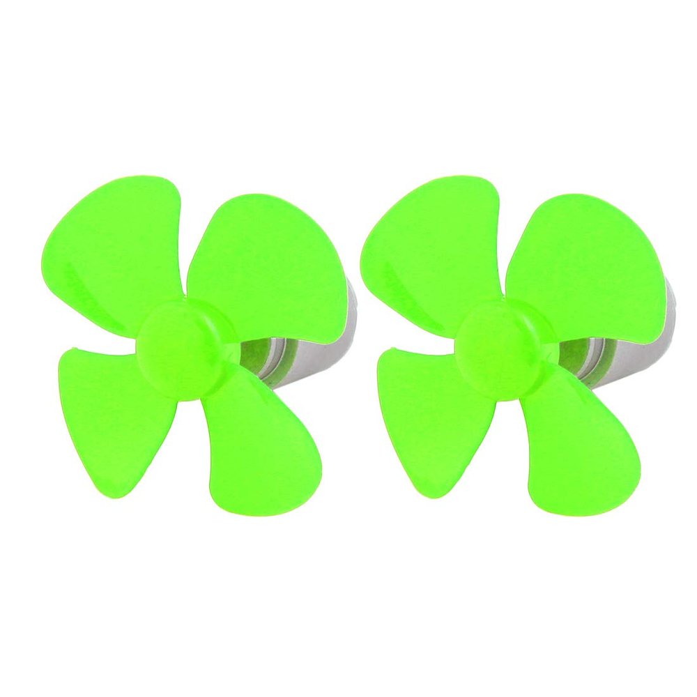 Aexit 2pcs DC Electrical equipment 3V 0.13A 17200RPM Green Strong Force Motor 4 Vanes 56mm Dia Propeller for RC Aircraft