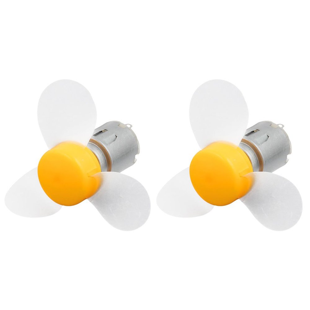 Aexit 2 Pcs Electrical equipment DC 3.0V 0.13A 17000RPM Motor 65mm 3-Vanes Gentle Soft Clear Propeller