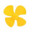 Aexit Brushless Motor Electrical equipment 4 Vanes RC Boat Airplane Propeller DIY 4-inch Dia Yellow 3PCS view 2