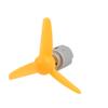 Aexit DC 3.0V Electrical equipment 0.05A 12500RPM High Torque Motor 80mm 3-Vanes Pointed Prop Yellow view 1