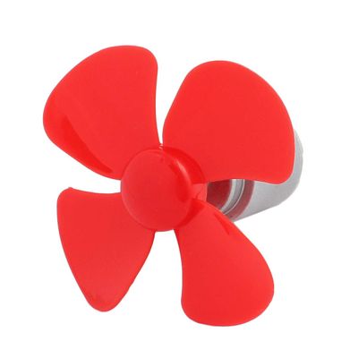 Aexit 2Pcs DC3V Electrical equipment 19500RPM 0.13A High Torque Motor 4 Vanes 56mm Dia DIY RC Propeller Red
