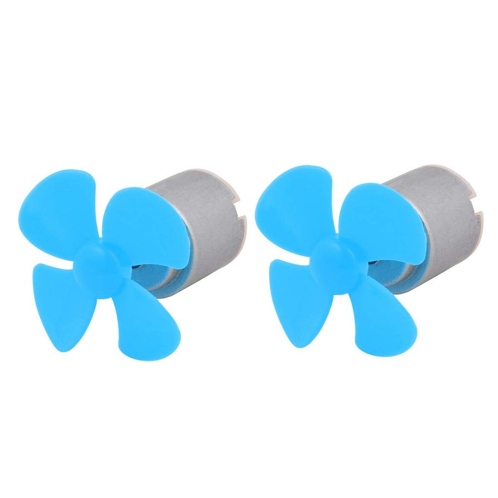 Aexit 2pcs DC Electrical equipment 3V 0.13A 17000RPM Strong Force Motor 4 Vanes 40mm Blue Propeller for RC Aircraft