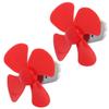 Aexit 2Pcs DC Electrical equipment 1.5V 3800RPM Large Torque Motor 4 Vanes 60mm Dia Propeller Red for RC view 1