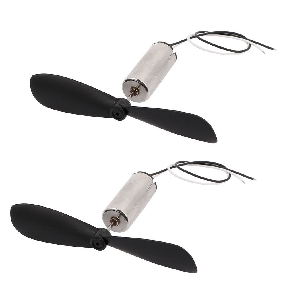 Aexit 2Pcs DC Electrical equipment 3.7V 52000RPM 7x16mm Motor w Helicopter CCW Propeller for RC Quadcopter