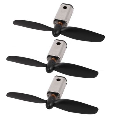 Aexit 3Pcs DC Electrical equipment 4.5V 15000RPM N30 Motor w CW Helicopter Propeller for RC Quadcopter