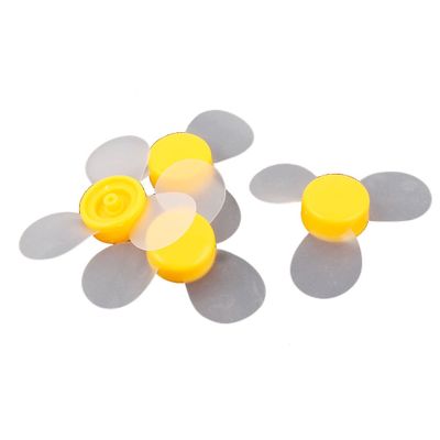 Aexit 4 Pcs Electrical equipment Fan Style Brushless Motor 3 Vanes DIY RC Boat Airplane Propeller Yellow