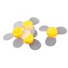 Aexit 4 Pcs Electrical equipment Fan Style Brushless Motor 3 Vanes DIY RC Boat Airplane Propeller Yellow view 1