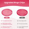 MR CHIPS Made in USA Bingo Magnetic Wand &  Inch Pink 100 Upgraded Pieces Chips Plastic with Metal Rings - Support American Jobs view 4