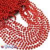PMU Metallic Beads, Carnival Party, Beads Necklace, Mardi Gras, Party Favor Necklaces Red (2x6) 12 pc view 3
