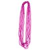 PMU 12 Pcs Hot Pink Metallic Beads Necklaces for Mardi Gras, Christmas, New Year's Day, Carnival Party Favors view 1