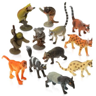ArtCreativity Rainforest Figurines Toys Set - 12 Pack - Mini Plastic Jungle Rain Forest Figures for Kids and Toddlers - Birthday Party Favors, Giveaways, Goody Bag Fillers, for Boys and Girls