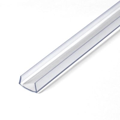 Outwater Plastics Clear 1/2" Rigid Vinyl Clear Plastic U-Channel/C-Channel 46 Inch Lengths (Pack of 3)
